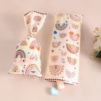 20/50 бр Boho Rainbow пластмасови торбички за подаръци, опаковки за бонбони, бисквитки, чанта за лакомства, сватба, рожден ден, украса за парти, консумативи за бебешки душ