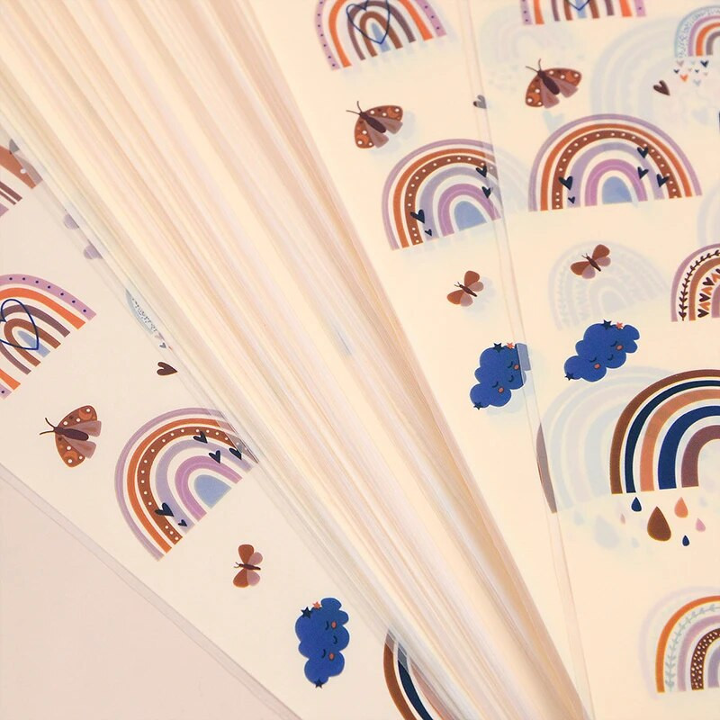 20/50 vnt Boho Rainbow plastikiniai dovanų maišeliai saldainių sausainių pakavimo skanėstų maišelis Vestuvių gimtadienio vakarėlio dekoravimui Kūdikių dušo reikmenys