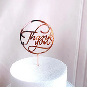 INS Νέο Ευχαριστώ Wedding Cake Topper Gold Καλύτερες ευχές Χρόνια Πολλά Ακρυλικό Τούρτα Topper για Διακοσμήσεις τούρτας για πάρτι γενεθλίων