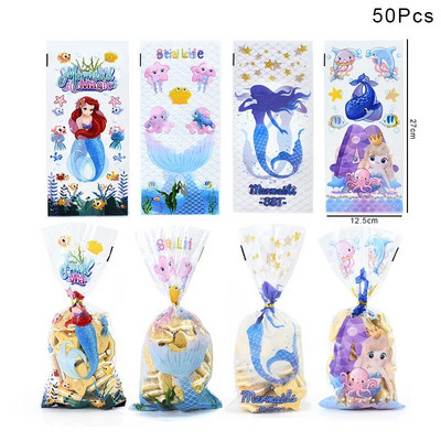 50 τμχ Unicorn Party Cookie Candy Τσάντα δώρου Γοργόνα Μονόκερος Θέμα Διακόσμηση πάρτι γενεθλίων Παιδικό κορίτσι Βρεφικό ντους προμήθειες γάμου