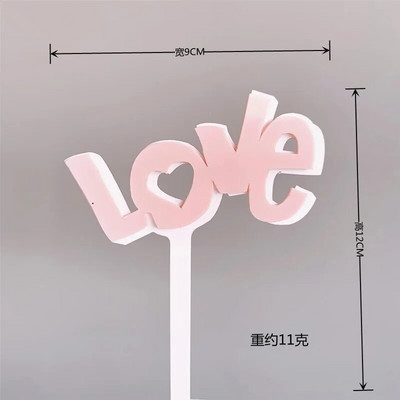 INS New Love Topper Γαμήλιας Τούρτας Χρυσό Κόκκινο Κόκκινο κάλυμμα καρδιών για την Ημέρα του Αγίου Βαλεντίνου για διακοσμήσεις τούρτας γενεθλίων γάμου