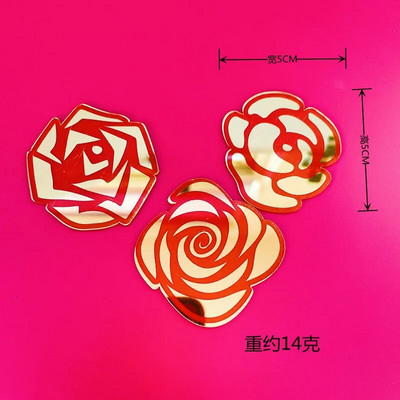 INS naujas meilės vestuvių torto užpilas Auksinis raudonas Linksmos Valentino dienos širdelės tortas, skirtas vestuvių gimtadienio vakarėliui papuošti