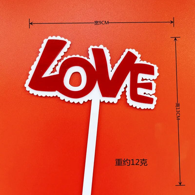 INS New Love Topper Γαμήλιας Τούρτας Χρυσό Κόκκινο Κόκκινο κάλυμμα καρδιών για την Ημέρα του Αγίου Βαλεντίνου για διακοσμήσεις τούρτας γενεθλίων γάμου