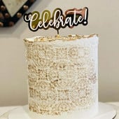 Νέο INS Celebrate Cake Topper Χρυσό Μαύρο Ακρυλικό Γενέθλια Topper Cupcake γάμου για αποφοίτηση Συγχαρητήρια Διακοσμήσεις τούρτας για πάρτι