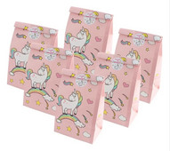 12 ΤΕΜ. Θέμα Unicorn Custom Make Kraft Paper Bag Paper Food Bag for Party Supplies