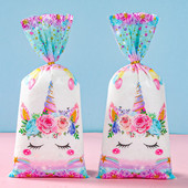 25/50/100 τμχ Τσάντες Candy Unicorn Τσάντες συσκευασίας δώρου Διακόσμηση για πάρτι γενεθλίων Τσάντα δώρου για καλεσμένη προμήθειες γενεθλίων Ντους μωρού