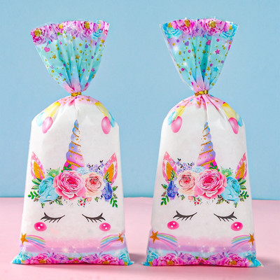 25/50/100 buc. Saci de bomboane cu unicorn Saci de ambalare pentru cadou Decor pentru petrecerea de aniversare Geantă cadou pentru oaspeți Fata Rechizite pentru ziua de naștere Baby Shower