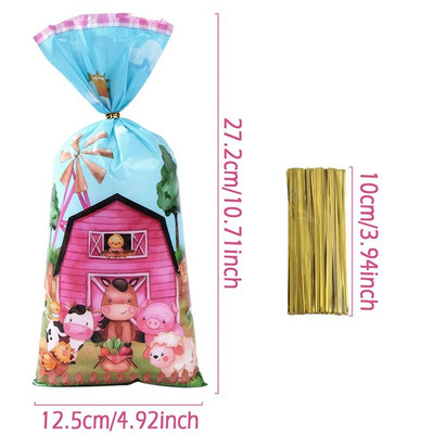 25/50/100 vnt Vienaragių saldainių maišeliai Dovanų pakavimo maišeliai Gimtadienio dekoro dovanų maišelis svečiams mergaitės gimtadienio reikmenys Kūdikių dušas