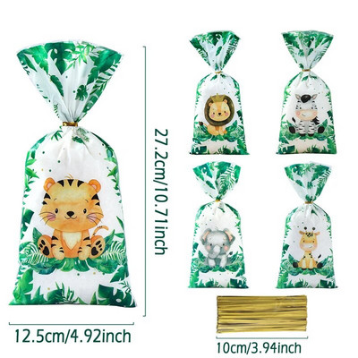 25/50/100 vnt Vienaragių saldainių maišeliai Dovanų pakavimo maišeliai Gimtadienio dekoro dovanų maišelis svečiams mergaitės gimtadienio reikmenys Kūdikių dušas