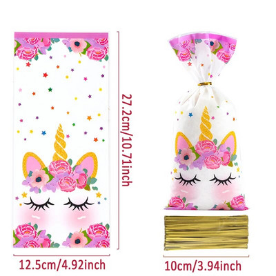 25/50/100 τμχ Τσάντες Candy Unicorn Τσάντες συσκευασίας δώρου Διακόσμηση για πάρτι γενεθλίων Τσάντα δώρου για καλεσμένη προμήθειες γενεθλίων Ντους μωρού