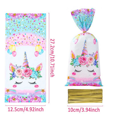 25/50/100 τμχ Τσάντες Candy Unicorn Τσάντες συσκευασίας δώρου Διακόσμηση για πάρτι γενεθλίων Τσάντα δώρου για καλεσμένη προμήθειες γενεθλίων Ντους μωρού