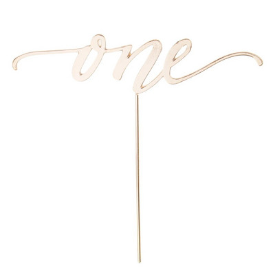 Golden Crystal ONE Cake Topper 1. Beebi esimene sünnipäev One Cake Topper Sünnipäeva Baby Shower Peokaunistus