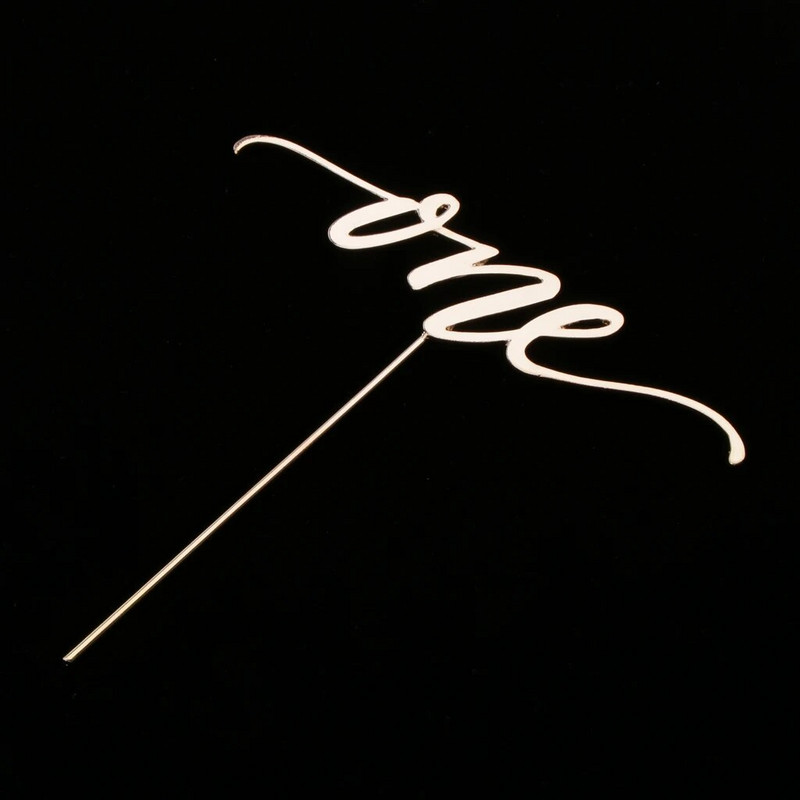 Auksinio krištolo ONE torto kepuraitė 1-ojo kūdikio pirmojo gimtadienio One Cake Topper gimtadienio kūdikio vakarėlio dekoracija