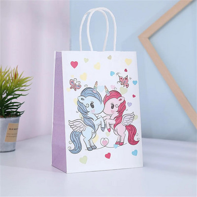 Χαρτί τσάντα δώρου Unicorn Kraft Θήκη Τσάντες συσκευασίας σοκολάτας καραμέλας για μπισκότα Unicorn Διακοσμήσεις για πάρτι γενεθλίων Παιδικό ντους μωρού