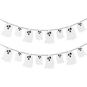 Halloween Hanging White Ghost Banners Supplies Halloween Party Paper Streamer for Home Doorways Indoor Outdoor Mantel Διακόσμηση