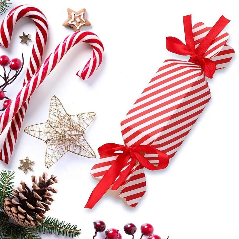 Kalėdų saldainių dėžutė tuščia Vaikų skanėstų dėžutė saldumynams Šokoladinio dekoro dovanų dėžutės Vakarėlio dėžutė kalėdiniam vestuvių vakarėliui įvynioti