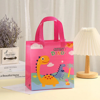 8 τμχ Dinosaur Party Gift Bag with Handle Boys Dinosaur Birthday Party Baby Shower Supplies Theme Jungle Candy Candy bag Favor Decor