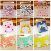 50/100τμχ 10*10cm Love Cute Πλαστικές Σακούλες Αυτοκόλλητη Πλαστική Συσκευασία Τσάντα Μπομπονιέρα Γάμου Γάμου Δώρα Τσάντα περιτυλίγματος