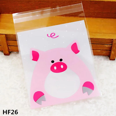 50/100τμχ 10*10cm Love Cute Πλαστικές Σακούλες Αυτοκόλλητη Πλαστική Συσκευασία Τσάντα Μπομπονιέρα Γάμου Γάμου Δώρα Τσάντα περιτυλίγματος