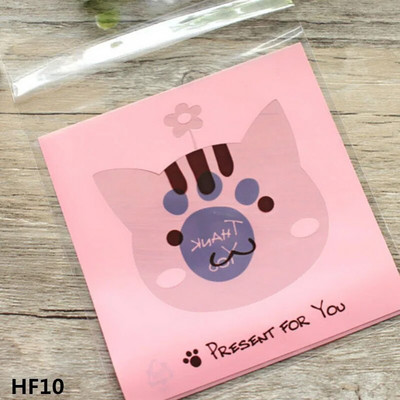 50/100τμχ 10*10cm Love Cute Πλαστικές Σακούλες Αυτοκόλλητη Πλαστική Συσκευασία Τσάντα Μπομπονιέρα Γάμου Γάμου Δώρα Τσάντα περιτυλίγματος