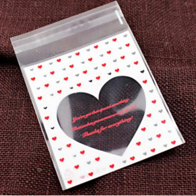 50/100τμχ 10*10cm Love Cute Πλαστικές Σακούλες Αυτοκόλλητη Πλαστική Συσκευασία Τσάντα Μπομπονιέρα Γάμου Γάμου Δώρα Τσάντα περιτυλίγματος
