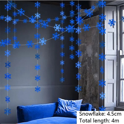 Winter Wonderland peokaunistus Külmutatud sünnipäevapeo paberist Rippuv lumehelves vanik jõuludeks Lumekaunistused koju