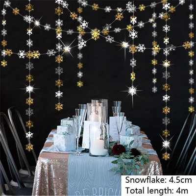 Winter Wonderland peokaunistus Külmutatud sünnipäevapeo paberist Rippuv lumehelves vanik jõuludeks Lumekaunistused koju