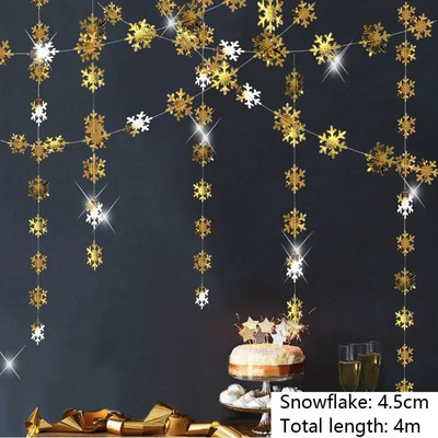 Winter Wonderland peokaunistus Külmutatud sünnipäevapeo paberist Rippuv lumehelves vanik jõuludeks Lumekaunistused koju