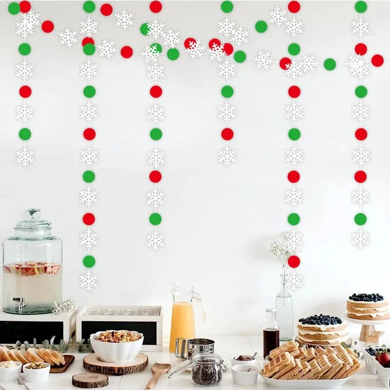 Χειμερινή διακόσμηση για πάρτι της χώρας των θαυμάτων Frozen Birthday Party Χάρτινη νιφάδα χιονιού Κρεμαστή γιρλάντα για Χριστουγεννιάτικα Χιονισμένα Διακοσμητικά για το Σπίτι