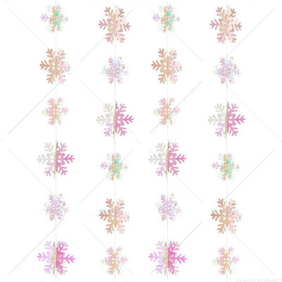 Sillerdav 3D lumehelveste vanik Holograafiline paber lumehelbed Winter Wonderland Christmas Frozen Sünnipäevapeotarbed