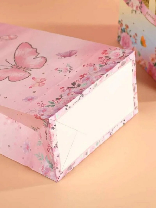 Ποικιλίες τσάντες δώρου με πεταλούδα και λουλούδια Σετ 5 χάρτινες τσάντες και κουτιά δώρου