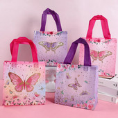 4 tk liblikas lillemustriga lausriidest kinkekott Kaasaskantav kommide pakkimine käekott Sünnipäevapeo kujundusega Baby Shower kingituste kott