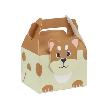 6 бр./лот Прекрасна животинска кутия за бонбони Lion Fox Elephant подаръчна кутия Lion/Bear Преносима кутия за бисквити за деца Консумативи за рожден ден