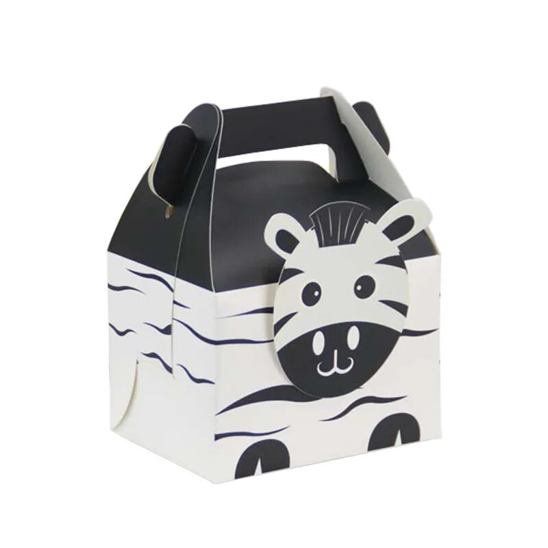 6 vnt/stal. Miela gyvūnų saldainių dėžutė Liūtas lapė Dramblys dovanų dėžutė Liūtas/Meška Nešiojama sausainių dėžutė vaikams gimtadienio vakarėliams