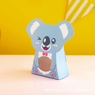 6tk/partii Uus loomade kommikarp Punane panda Koala kinkekarp Koera/Kissu akna kommikarp lastele sünnipäevapeotarbed jõulukinkekarp