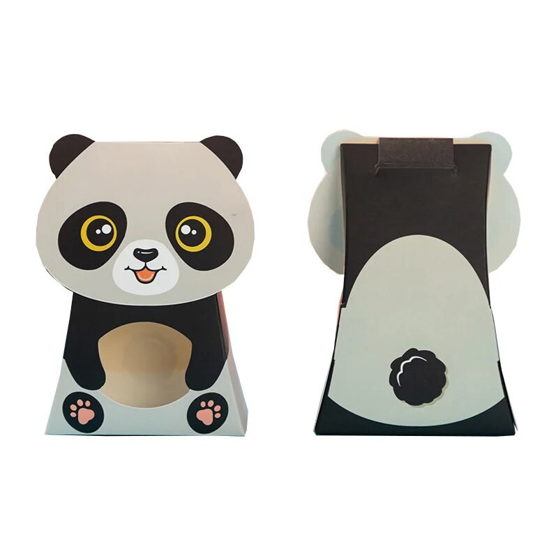 6 τεμ/παρτίδα Καινούργιο κουτί ζαχαρωτών ζώων Κόκκινο panda Koala κουτί δώρου Σκύλος/Γατάκι Παράθυρο κουτί ζαχαρωτών για παιδιά προμήθειες για πάρτι γενεθλίων Χριστουγεννιάτικο κουτί δώρου