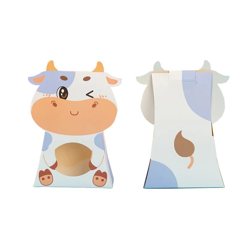 6 τεμ/παρτίδα Καινούργιο κουτί ζαχαρωτών ζώων Κόκκινο panda Koala κουτί δώρου Σκύλος/Γατάκι Παράθυρο κουτί ζαχαρωτών για παιδιά προμήθειες για πάρτι γενεθλίων Χριστουγεννιάτικο κουτί δώρου