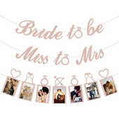 Creative Bride To Be Miss To Mis Photo Garland Banner Μονό κορίτσι Δώρα Γάμος Νύφη Δώρα Διακόσμηση πάρτι Προμήθειες