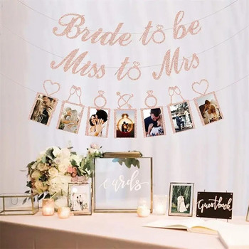 Creative Bride To Be Miss To Mis Photo Garland Banner Μονό κορίτσι Δώρα Γάμος Νύφη Δώρα Διακόσμηση πάρτι Προμήθειες