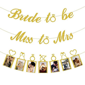 Creative Bride To Be Miss To Mis Photo Garland Banner Μονό κορίτσι Δώρα Γάμος Νύφη Δώρα Διακόσμηση πάρτι Προμήθειες