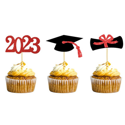 Διακοσμήσεις για πάρτι αποφοίτησης 2023 Bachelor Hat Cake Topper 2023 Class of Students Congratulation Graduation Decor