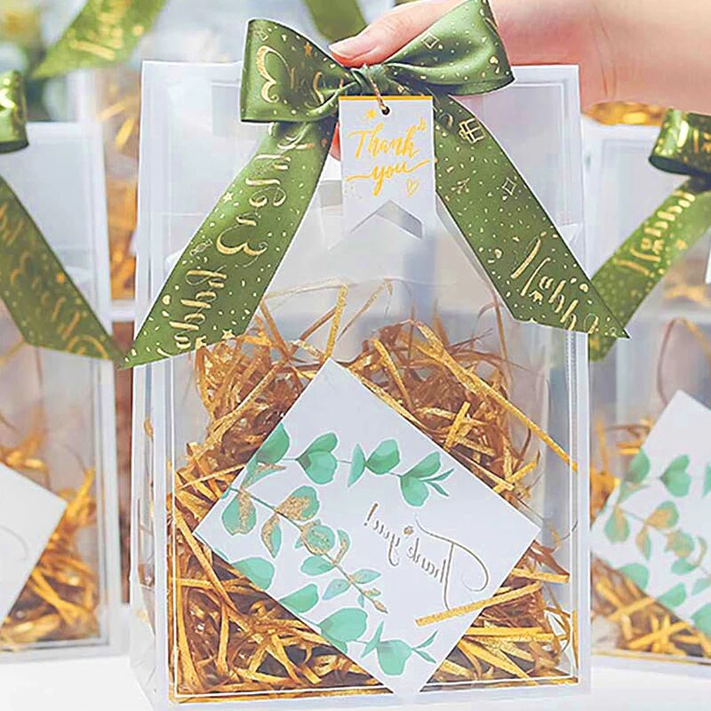 Διαφανείς τσάντες δώρου Τσάντα γαμήλιας τσάντα δώρου για γενέθλια Γαμήλιο πάρτι για επισκέπτες Φορητή τσάντα συσκευασίας Μικρή επιχείρηση
