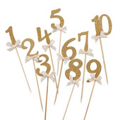 10 τμχ Gold Glitter Number Cupcake Toppers Δώρα Επιλογές 2ο Baby Shower Παιδικές μπομπονιέρες 2 ετών Παιδιά Δύο Προμήθειες για πάρτι γενεθλίων