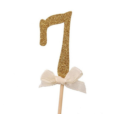 10 τμχ Gold Glitter Number Cupcake Toppers Δώρα Επιλογές 2ο Baby Shower Παιδικές μπομπονιέρες 2 ετών Παιδιά Δύο Προμήθειες για πάρτι γενεθλίων