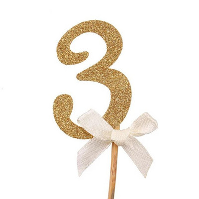 10 τμχ Gold Glitter Number Cupcake Toppers Δώρα Επιλογές 2ο Baby Shower Παιδικές μπομπονιέρες 2 ετών Παιδιά Δύο Προμήθειες για πάρτι γενεθλίων