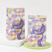 10 τμχ Mermaid Sea Theme Party Party Mermaid Candy Paper bag Candy Snack Packaging Τσάντα για πάρτι γενεθλίων Μπομπονιέρα Τσάντα Προμήθειες