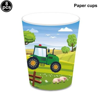 Πράσινο σετ πανό γενεθλίων τρακτέρ Felt Tractor Garland Banner Farm Προμήθειες για πάρτι γενεθλίων με θέμα