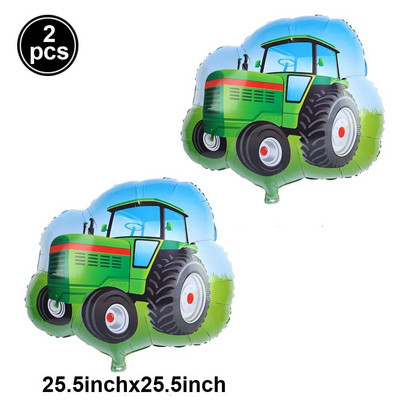 Πράσινο σετ πανό γενεθλίων τρακτέρ Felt Tractor Garland Banner Farm Προμήθειες για πάρτι γενεθλίων με θέμα