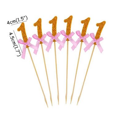 10 τεμ. 1st Birthday Cake Toppers Cupcake Topper Jungle Wild One Kids 1 Year First Birthday Party DIY Διακόσμηση τούρτας Baby Shower