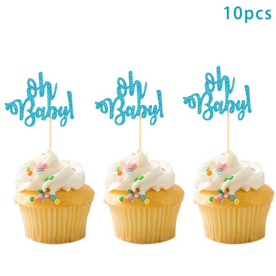 10 τεμ. 1st Birthday Cake Toppers Cupcake Topper Jungle Wild One Kids 1 Year First Birthday Party DIY Διακόσμηση τούρτας Baby Shower
